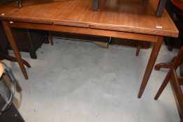 A vintage teak Troeds teak extending dining table , closed size approx. 85 x 135cm (extends to