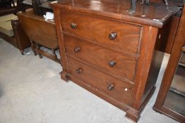 A 19th Century mahogany three drawer chest , approx. width 110cm