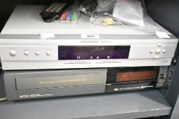 A Grundig Sky digibox sold along with a Hitachi video tape recorder VT-M722E