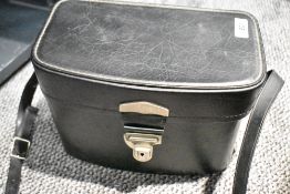 A vintage leather look camera carry case 28cm x 22cm x 16cm
