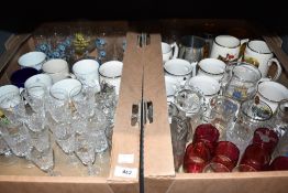 A collection of Masonic related memorabilia including ceramic tankards, glass paperweight and Past