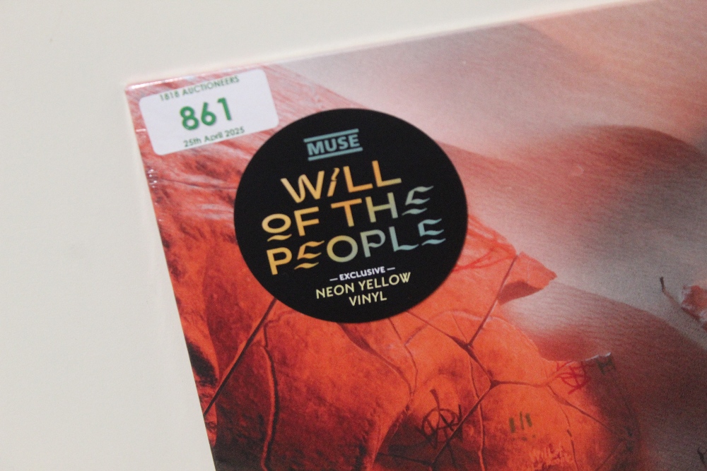A sealed / new copy of the 20222 edition of Muse's ' Will of the People ' yellow / neon vinyl - Image 2 of 2