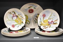 A group of Masons Ironstone 'South Seas' series china, comprising six plates, six smaller side