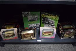 Fourteen EFE die-cast Buses, Southdown Gift Set, 80th Anniversary of Southdown, 12108, 15801, 15804,