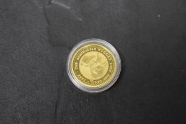 A Westminster Mint 2002 1/4oz Gold Australian Kangaroo Nugget, 25 Dollar, in plastic capsule with