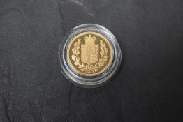 A Royal Mint 2002 Queen Elizabeth II Gold Proof Sovereign, Crowned Shield of the Royal Arms, in