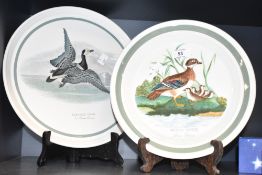 A Portmeirion 'Birds of Britian' ceramic plate, decorated with flying Barnacle Goose, w30.5cm,