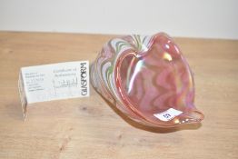 A John Ditchfield for glassform hand blown iridescent art glass, signed to base, No 17413, h9cm