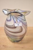 A John Ditchfield for glassform hand blown iridescent art glass, signed to base No 204 and dated