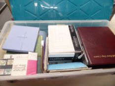 GREAT BRITAIN, COLLECTION OF PRES PACKS, FDC's, PHQ & ODD WORLD Large tub with eclectic collection