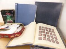 GB COLLECTION IN 4 VOLUMES 1840's-1989 PLUS TINS OF BOOKLETS PACKETS ETC Fine looking GB