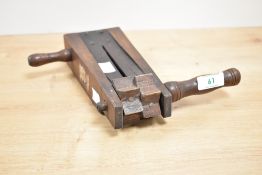 A early 20th century wooden police rattle, L21cm