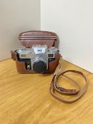 A Kiev 4 35mm camera with a 53mm f2 lens.