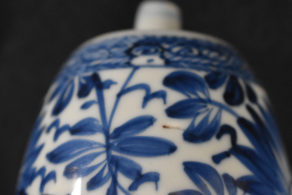 A pair of Chinese porcelain 'spirit' bottles, each of cylindrical form with a tapered, rounded - Image 8 of 9