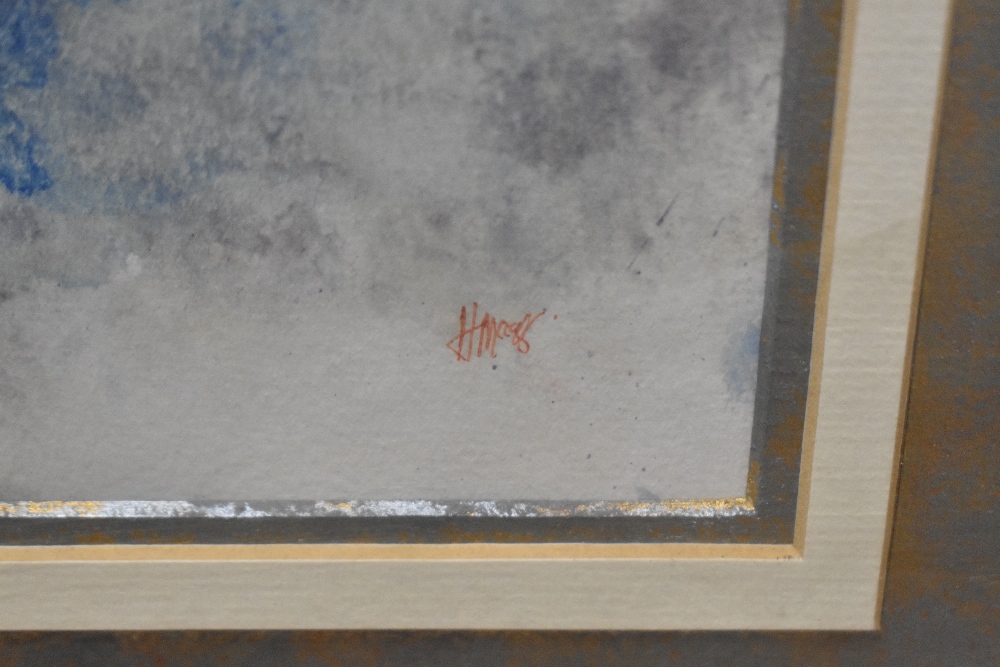 Artist unknown, an attractive 20th/21st century ink and watercolour, a depiction of a sailing - Image 3 of 4