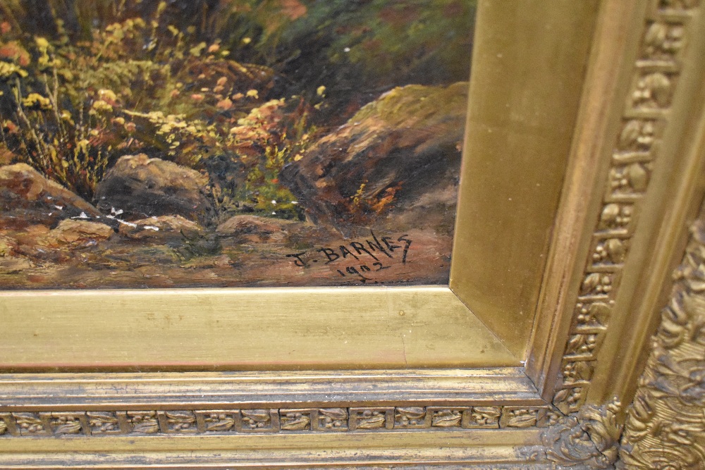 Local interest* J Barnes (British 19th/20th century) oil on canvas, Ashness Bridge and stream, - Image 3 of 3