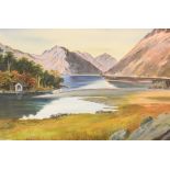 Local interest* William (Willi) Ullrich (German 20th century) oil/acrylic on board, lake scene,