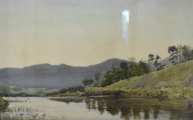 Charles Barrow Prescott (British 1870-1932) watercolour, river scene, signed and dated 1911 lower