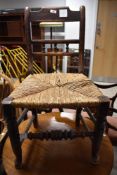 A 19th Century rush seated dining chair
