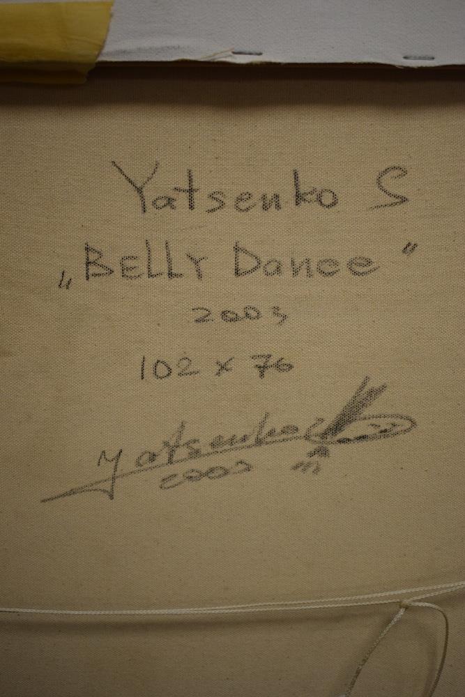 Sergi Yatsenko (UAE Contemporary) Oil on canvas 'Belly Dance', an accomplished depiction of a female - Image 5 of 5