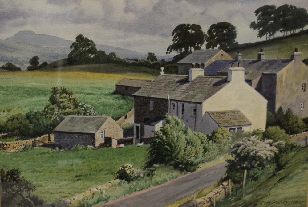 *Local Interest* Geoffrey H Pooley (British 1908 - 2006) Watercolour 'Tearnside and Ingleborough', a