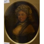 Attributed to Henry Raeburn (British 1756-1823) oil on panel, portrait of Flora McIver Campbell of