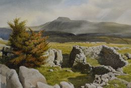 *Local Interest* Geoffrey H Pooley (British 1908 - 2006) Watercolour 'Old Sheep Pens and