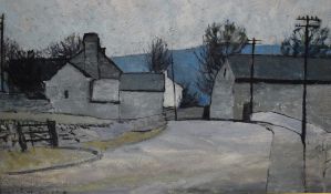 *Local Interest* John Cooke (British 1929 - 2018) Oil on board 'Limestone Farm' a hill farm scene in