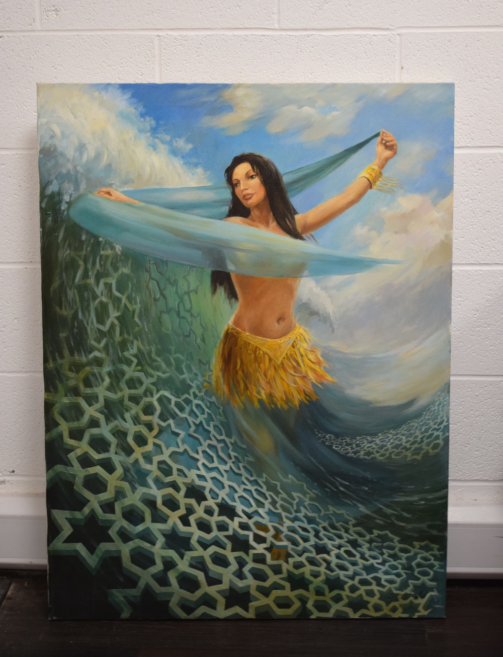 Sergi Yatsenko (UAE Contemporary) Oil on canvas 'Belly Dance', an accomplished depiction of a female - Image 2 of 5