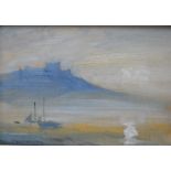 *Local Interest* John Cooke (British 1929 - 2018) oil on board, a coastal sunset with sailboats