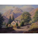 *Local Interest* Ron Moseley (British 1931) oil on canvas 'The Langdale Road', a Lake District