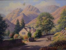 *Local Interest* Ron Moseley (British 1931) oil on canvas 'The Langdale Road', a Lake District