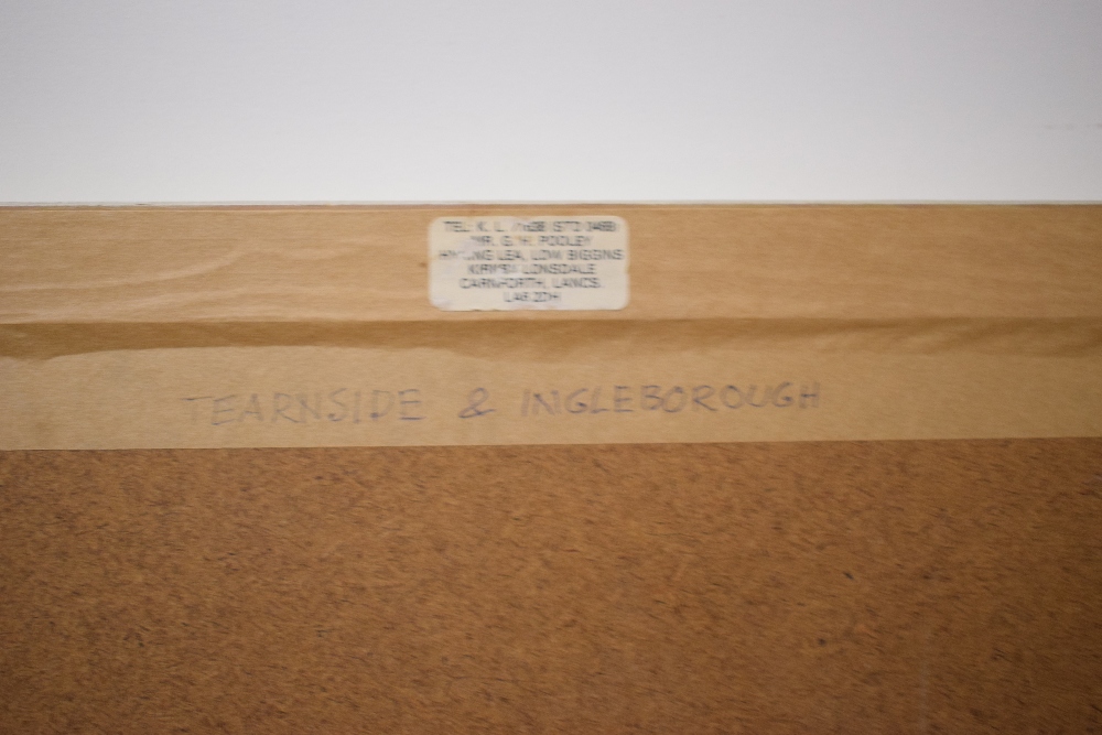 *Local Interest* Geoffrey H Pooley (British 1908 - 2006) Watercolour 'Tearnside and Ingleborough', a - Image 6 of 6