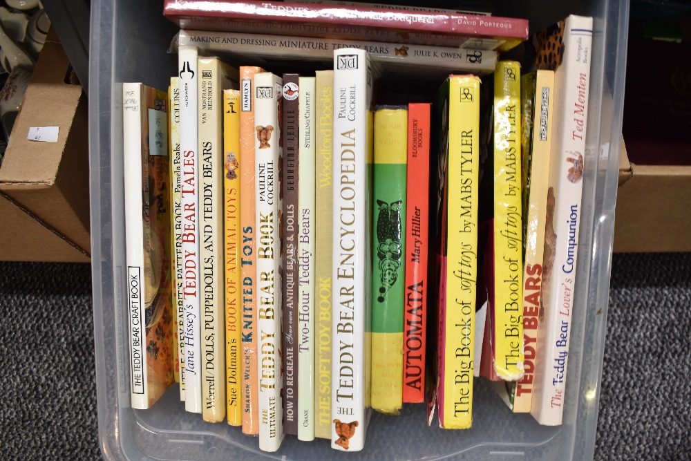 A collection of vintage teddy bear books, to include titles on traditional bears, bear-making, and