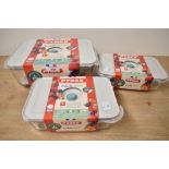 Three Pyrex Cook&Save oven to tableware dishes 1x2.6L and 2x0.8L.