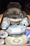 A Copeland Spode 'Shanghai' part dinner service (9), six M&Co 'Spot & Wreath' crescent dishes and