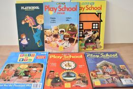 A selection of vintage BBC TV books, to include Rainbow Annual 1987, Play School Annuals and a