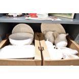 A late 20th century St Michael part tea / dinner service, having a textured foliage pattern on a