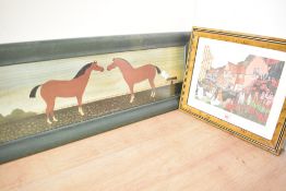 A print after Penny Cox entitled Fancy a Pint George framed and glazed 29cm x 25cm sold along with a