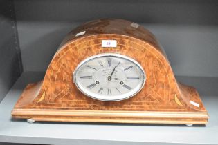 An early 20th-century French Art Deco La Pendastrava mantel clock, coin operated, time and strike