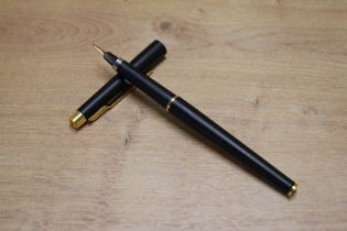 A Parker Classic cartridge fill fountain pen in Matt Black with gold trim
