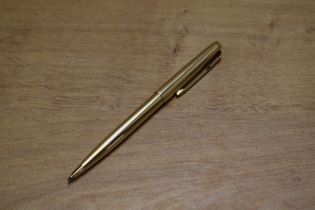 A boxed Parker 61 Insignia Boots Centenary 1877-1977 ballpoint pen in Rolled Gold