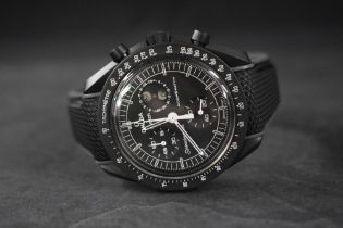 An Omega x Swatch Speedmaster Moonswatch, Mission to the Moonphase - New Moon wristwatch, the
