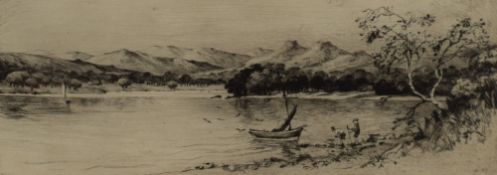 *Local Interest* Jackson Henry Simpson (British 1893 - 1963) Drypoint etching 'Windermere' depicting