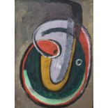 Nina Conradi (German 20th century) Oil on board 'Trust me!' an abstract composition resembling a