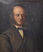 Frank Stewart/Steward? (19th Century) oil on canvas portrait of a gentleman in period attire, signed
