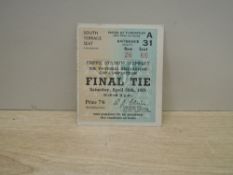 1951 FA Cup Final Ticket, 28th April, Entrance A31, South Terrace Seat, Row 26, Seat 66, Newcastle V