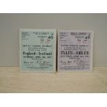 England V Scotland International Football Tickets, 1953 April, Entrance J40, South Terrace Seat, Row