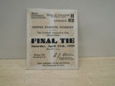 1935 FA Cup Final Ticket, 27th April, Entrance H62, West Standing Enclosure, Sheffield Wednesday V