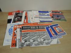 1950's and later Football Programmes, 1953-54 Liverpool V Huddersfield T, 1955 Wales V England, 1958